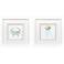 Sea Creatures II 11"W x 11"H Framed Art Set of 2