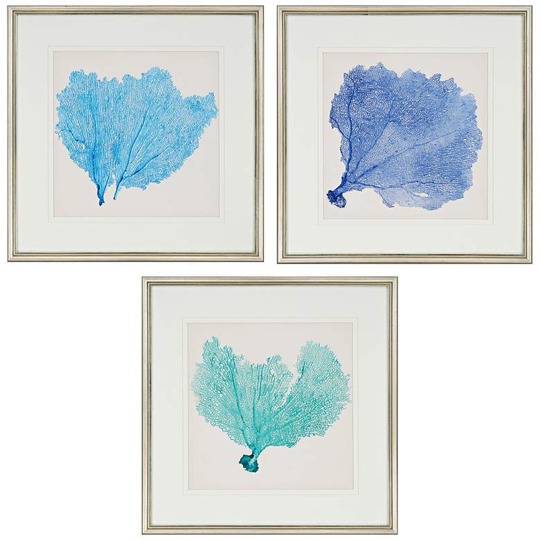 Image 1 Sea Fan II 3-Piece 25" Square Wall Art Set