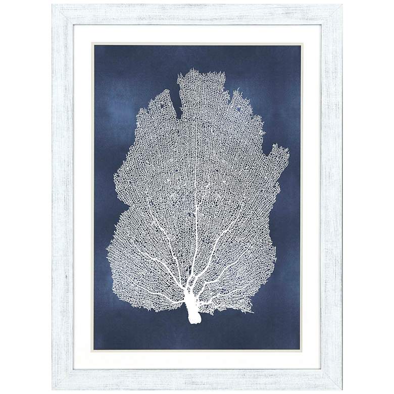 Image 2 Sea Fan on Blue I 46" High Framed Giclee Wall Art