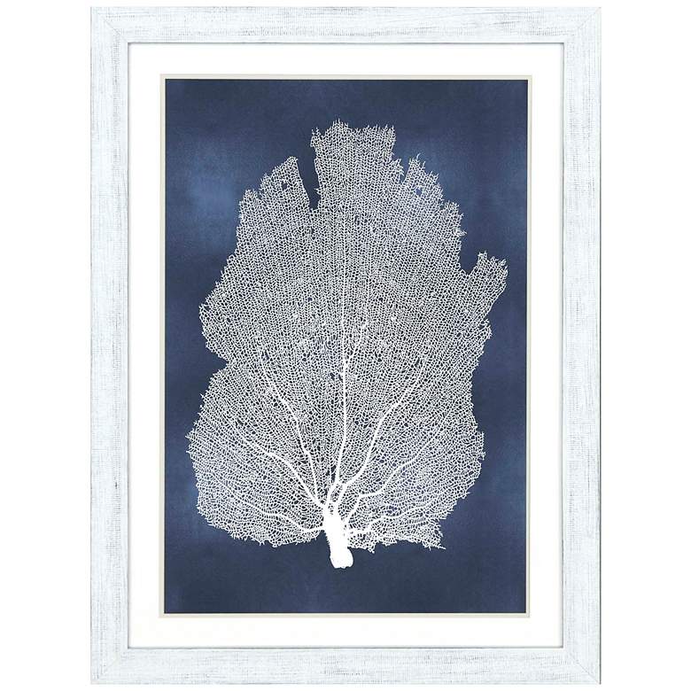 Image 2 Sea Fan on Blue I 46 inch High Framed Giclee Wall Art