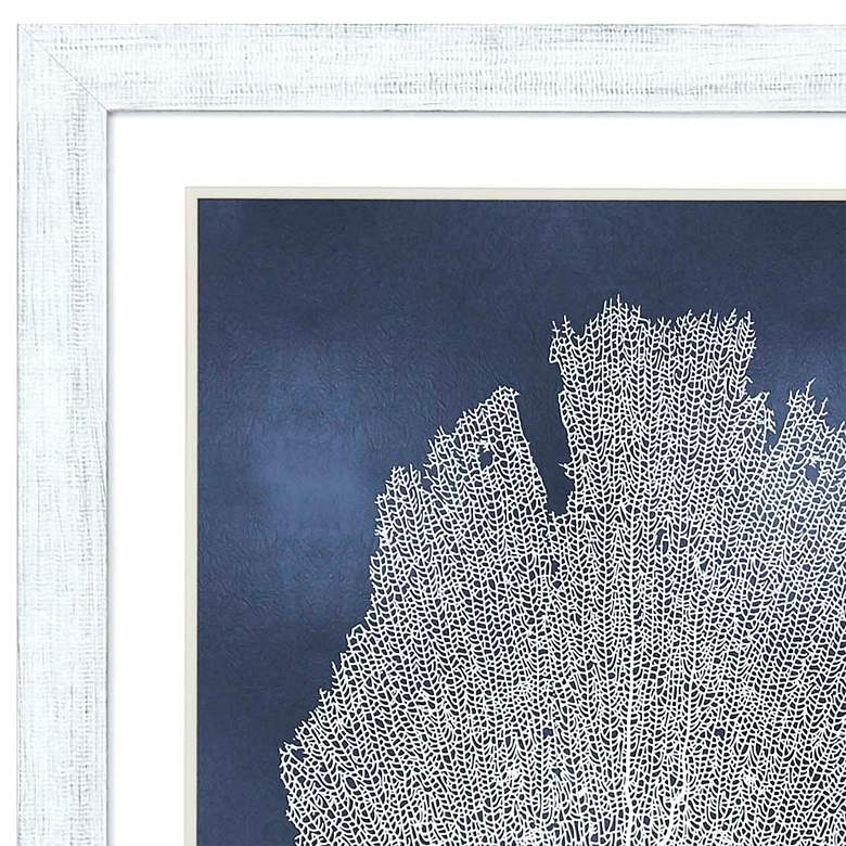Image 3 Sea Fan on Blue I 46" High Framed Giclee Wall Art more views