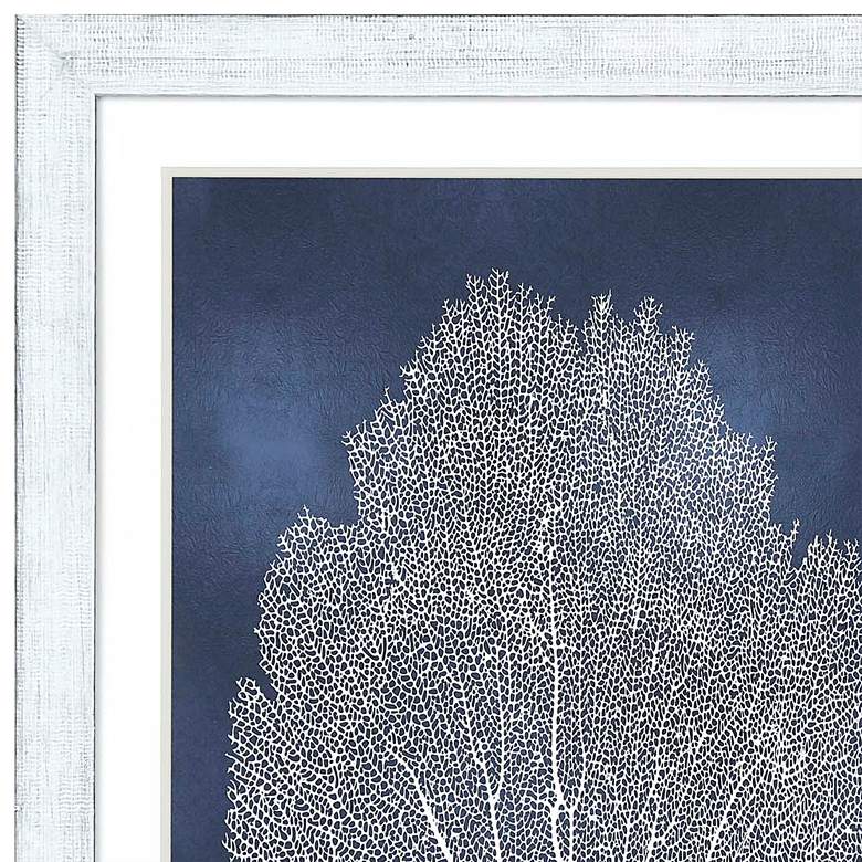 Image 3 Sea Fan on Blue II 46 inch High Framed Giclee Wall Art more views