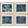 Sea Garden 19"W x 16"H Coastal Framed Art Set of 4
