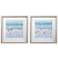 Sea Glass Sandbar 30 1/2" Square 2-Piece Framed Wall Art Set