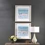 1_Sea Glass Sandbar 30 1/2" Square 2-Piece Framed Wall Art Set