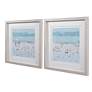 5_Sea Glass Sandbar 30 1/2" Square 2-Piece Framed Wall Art Set more views