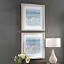 6_Sea Glass Sandbar 30 1/2" Square 2-Piece Framed Wall Art Set more views