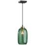 4_Sea Gull Lighting Derrick 7" Emerald Green Swirled Glass Mini Pendant more views