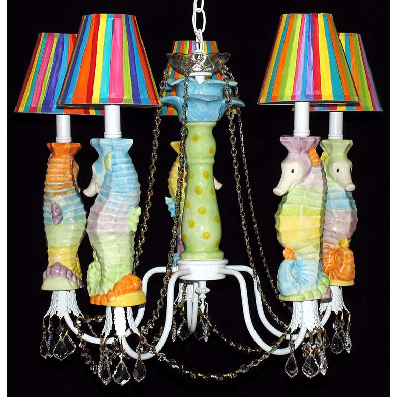 Image 1 Sea Horse Five Light Chandelier