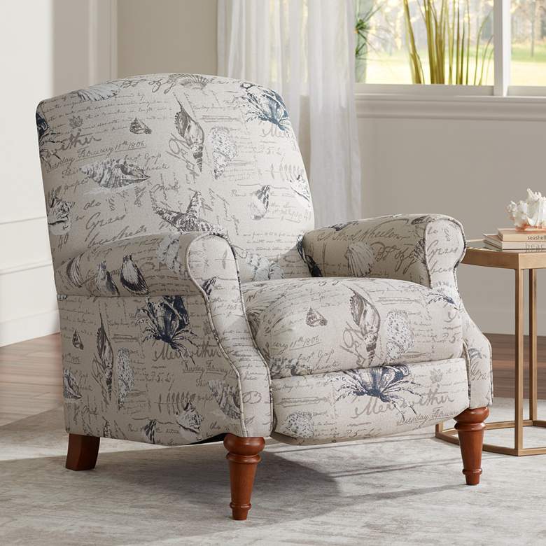 Image 1 Sea Island Sand Upholstered Fabric 3-Way Firm Recliner Chair
