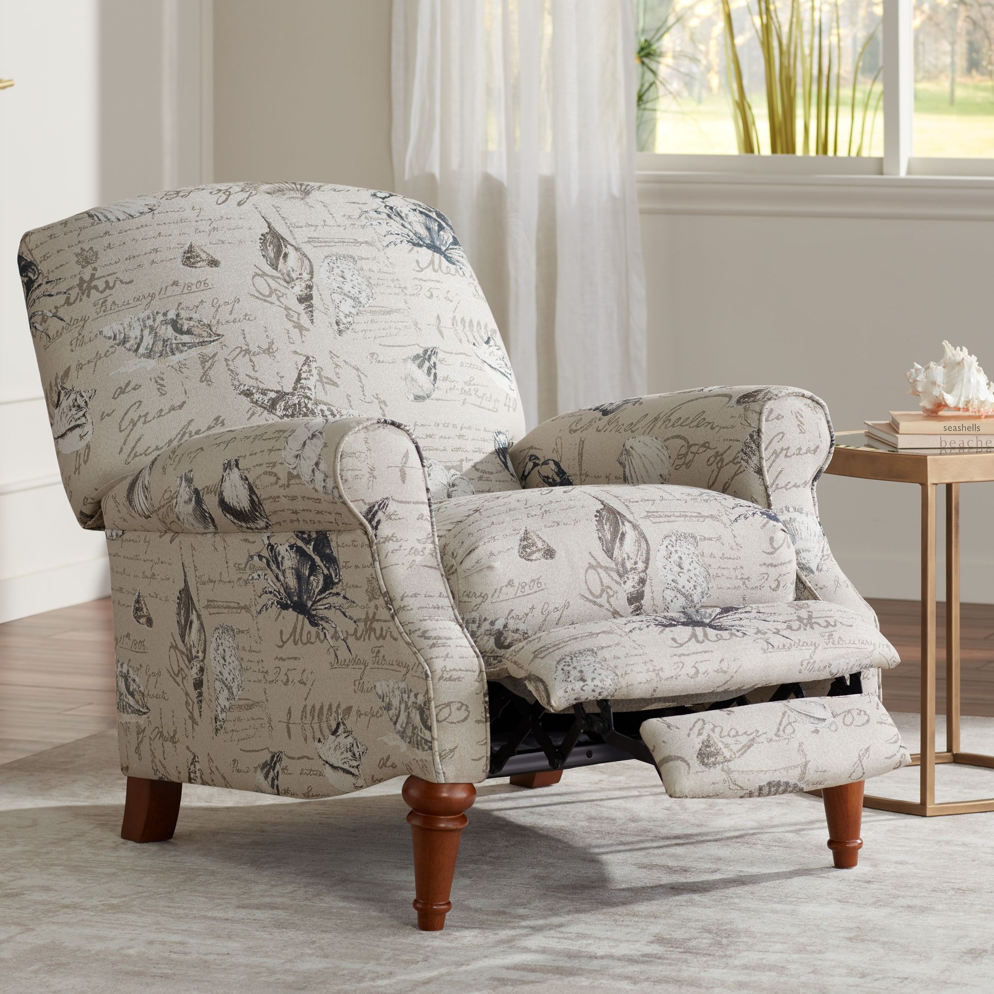 Sea Island Sand Upholstered Fabric 3-Way Firm Recliner Chair