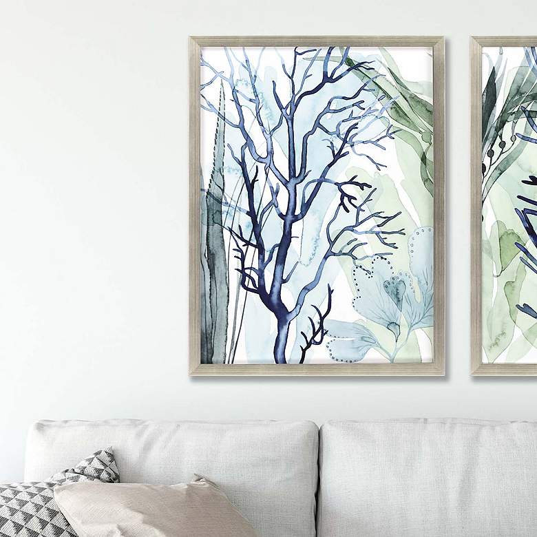 Image 1 Sea Leaves I 43" High Framed Shadow Box Wall Art