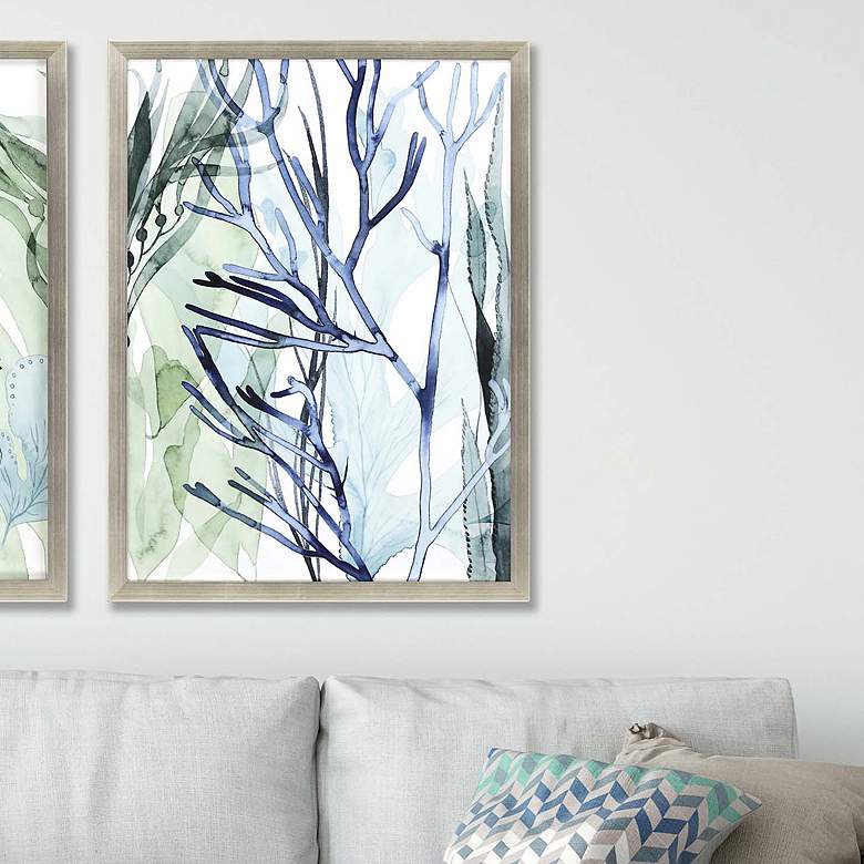 Image 1 Sea Leaves II 43" High Framed Shadow Box Wall Art