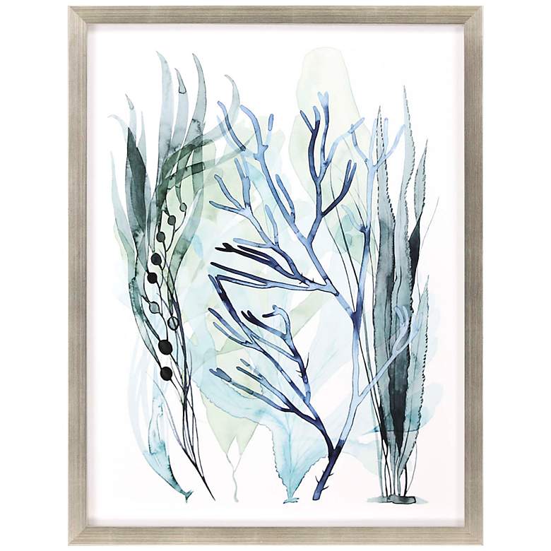 Image 2 Sea Leaves III 43" High Framed Shadow Box Wall Art