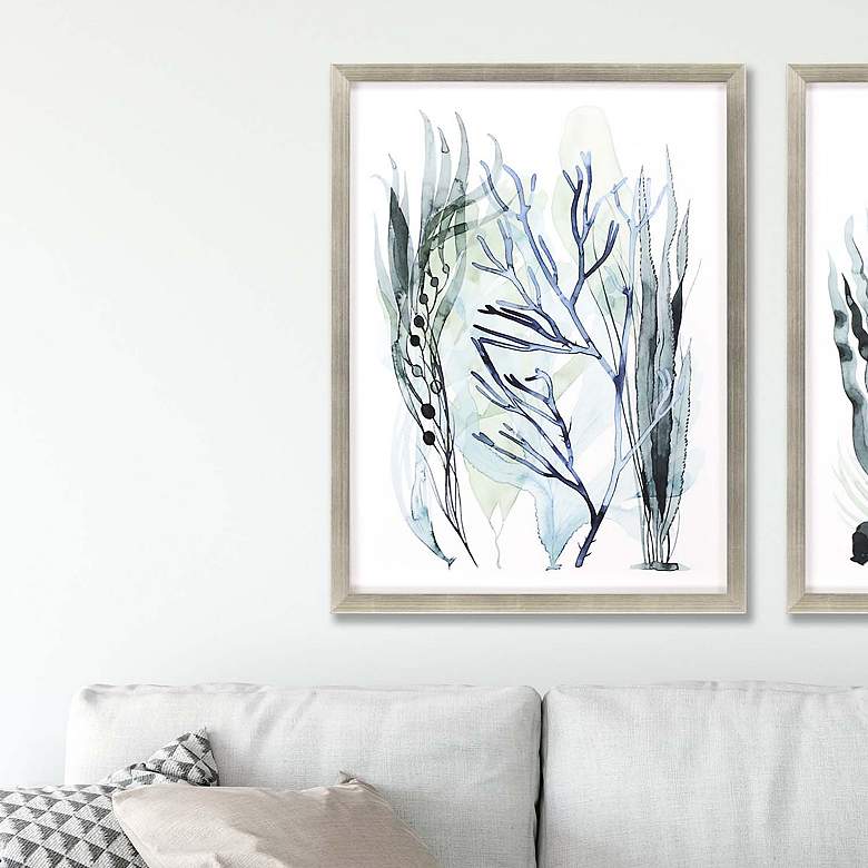Image 1 Sea Leaves III 43" High Framed Shadow Box Wall Art
