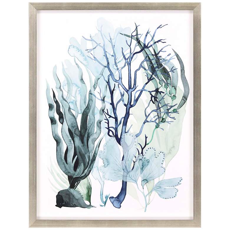 Image 2 Sea Leaves IV 43" High Framed Shadow Box Wall Art