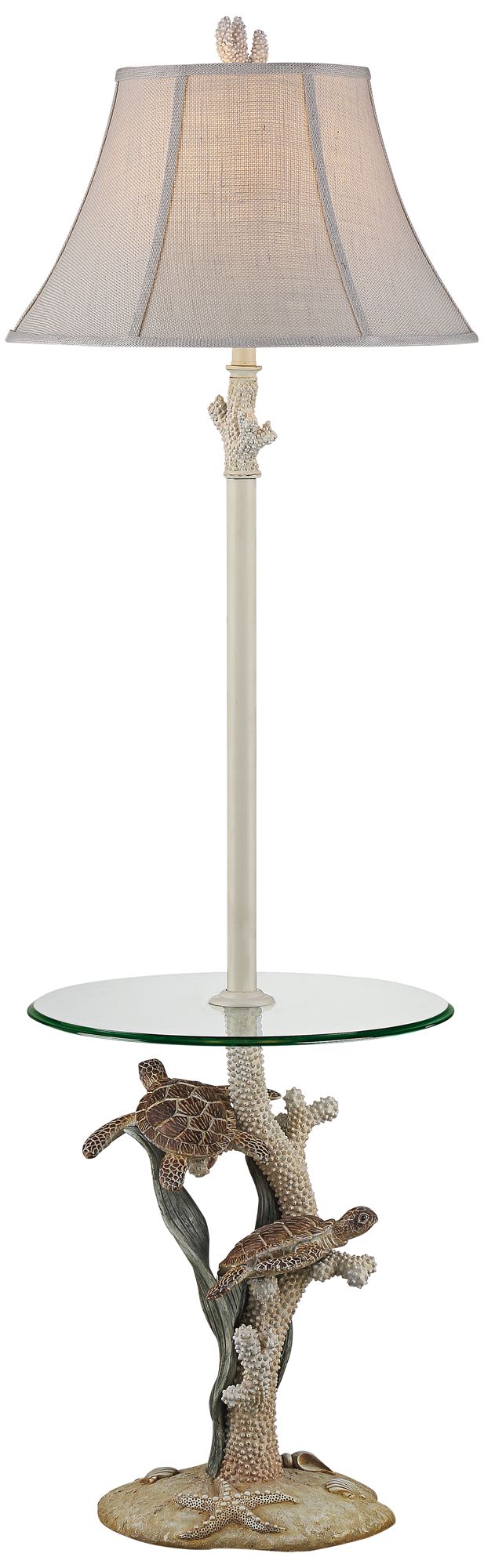 coastal floor lamp with table