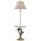 Sea Life Antique Floor Lamp with Glass Tray