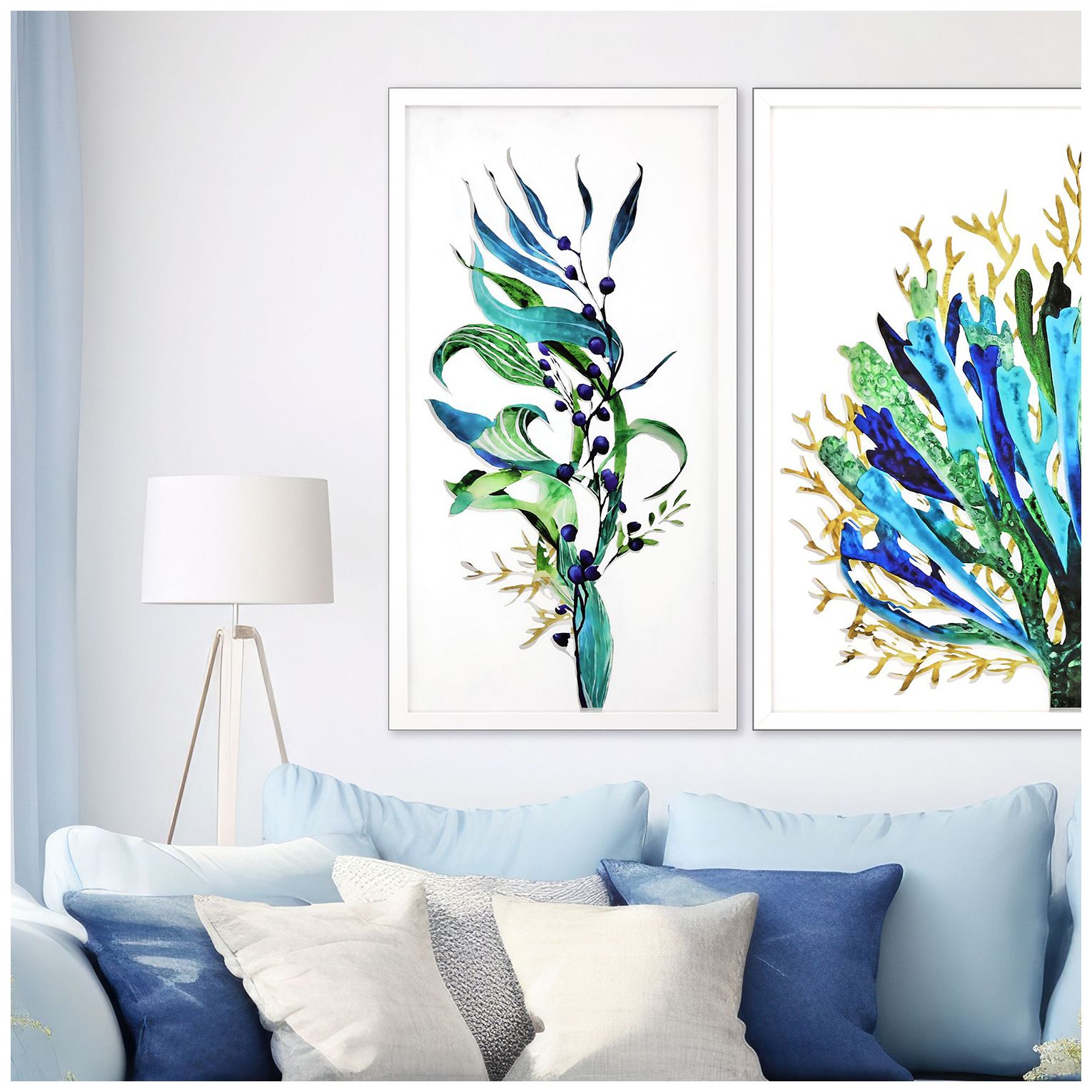 Image 4 Sea Life I 22"W x 42"H Framed Art more views