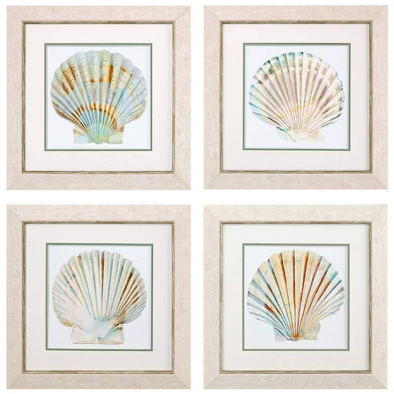 Image 1 Sea Shape 20"W x 20"H Framed Art Set of 4