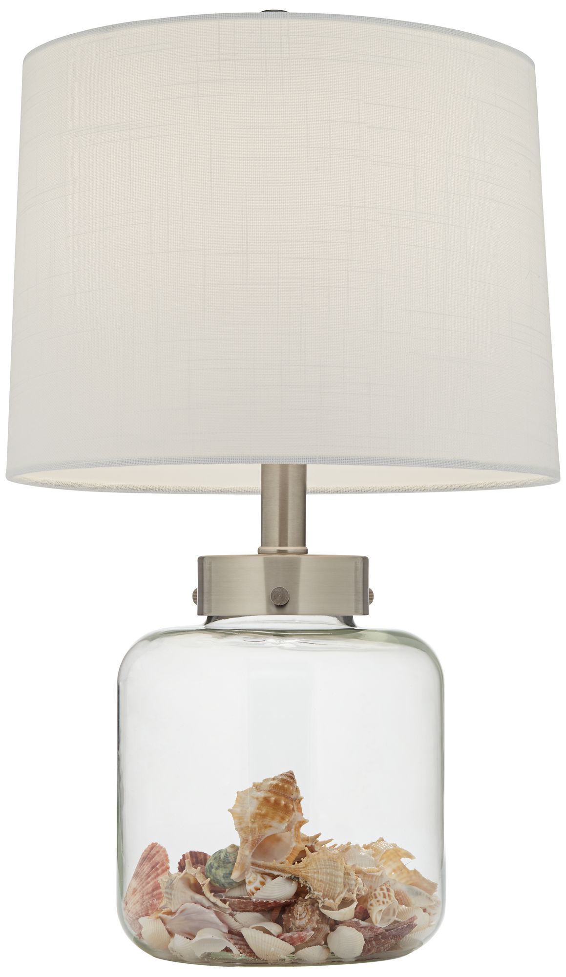 Sea Star 20 1/2" High Fillable Glass Canister Accent Lamps Set of 2