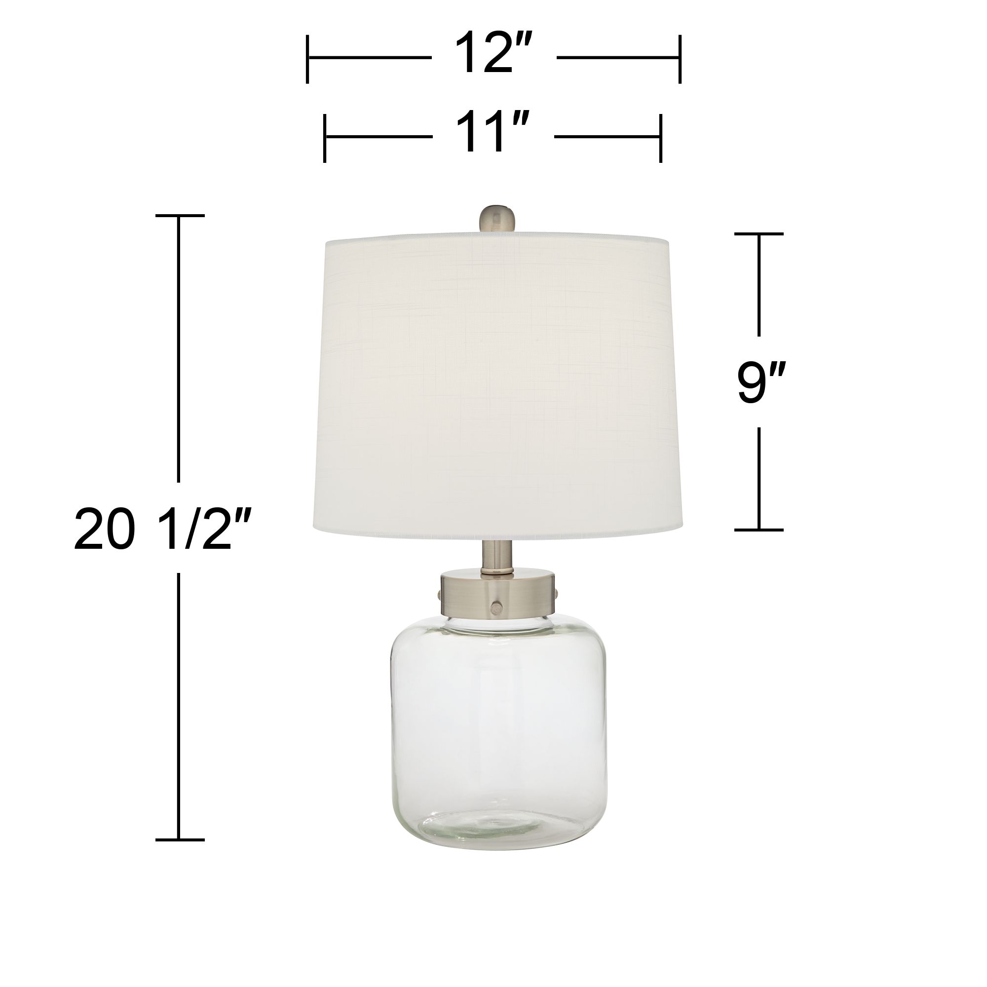 Sea Star 20 1/2" High Fillable Glass Canister Accent Lamps Set of 2