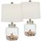 Sea Star 20 1/2" High Fillable Glass Canister Accent Lamps Set of 2