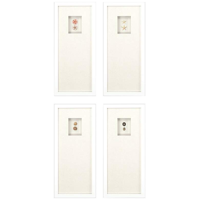 Image 3 Sea Treasures 22" High 4-Piece Framed Wall Art Set
