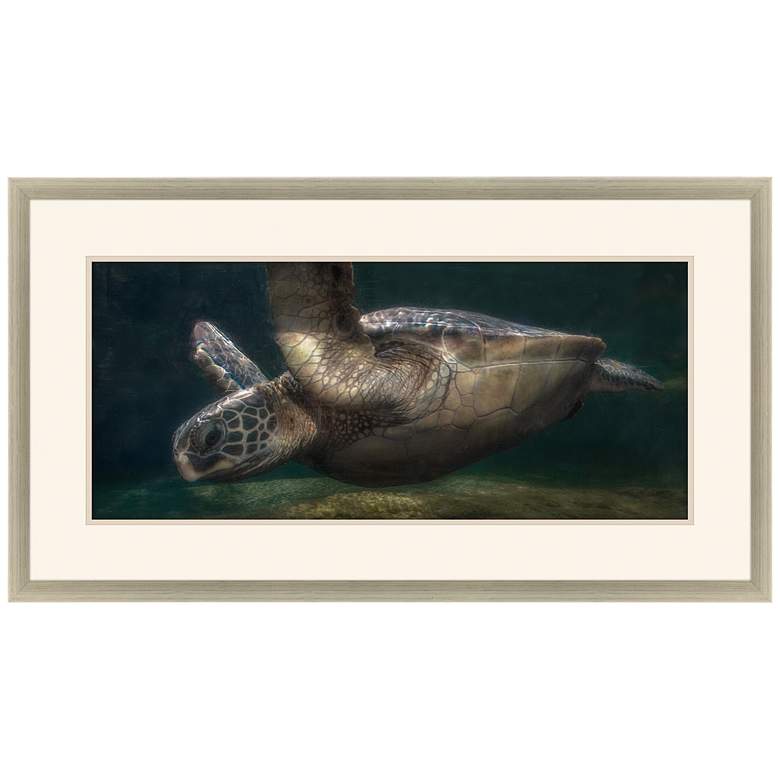 Image 3 Sea Turtle 51" Wide Rectangular Giclee Framed Wall Art