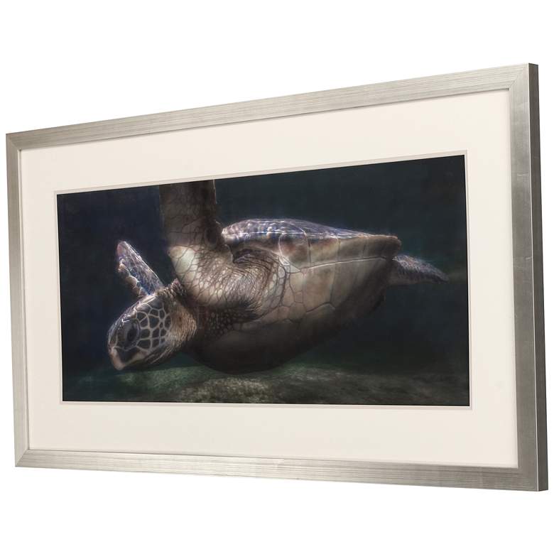 Image 5 Sea Turtle 51" Wide Rectangular Giclee Framed Wall Art more views