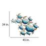 4_Sea Turtles Group of Ten 48" Wide Blue Metal Wall Decor more views