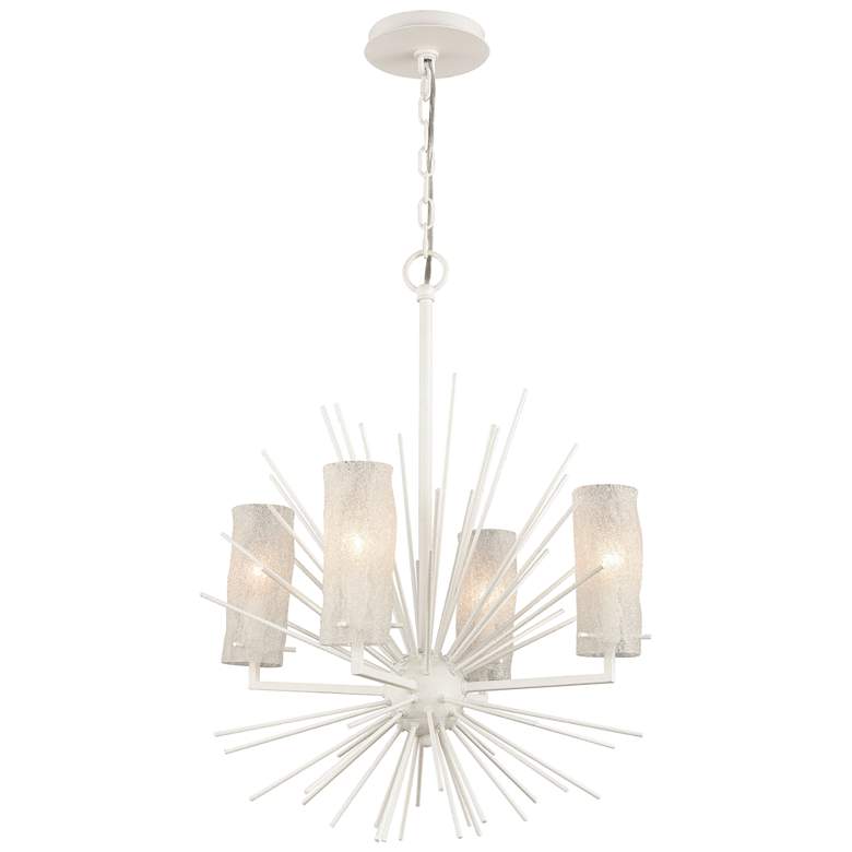 Image 1 Sea Urchin 20" Wide 4-Light Chandelier - White Coral