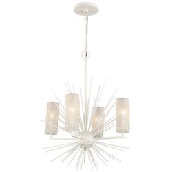Sea Urchin 20&quot; Wide 4-Light Chandelier - White Coral