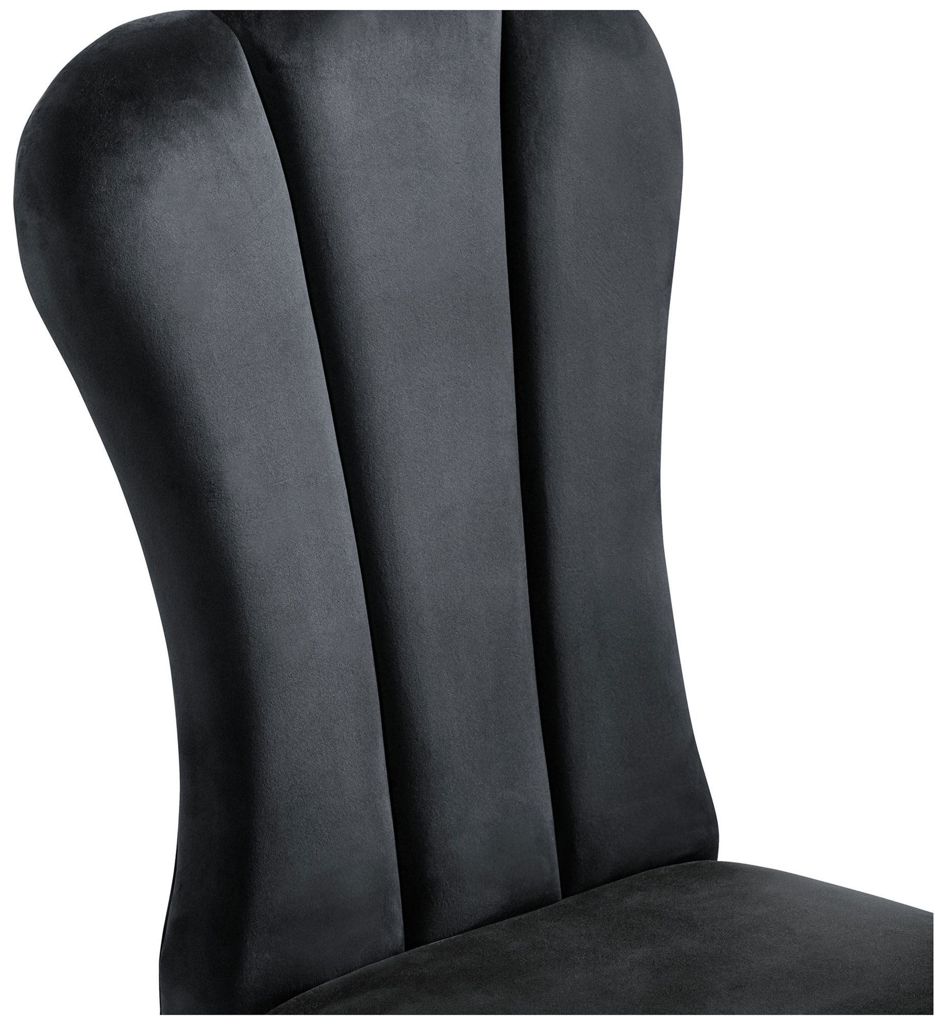 Seabliss Glam Black Velvet Dining Chair Set of 2