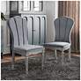 2_Seabliss Glam Silver Velvet Dining Chair Set of 2 more views