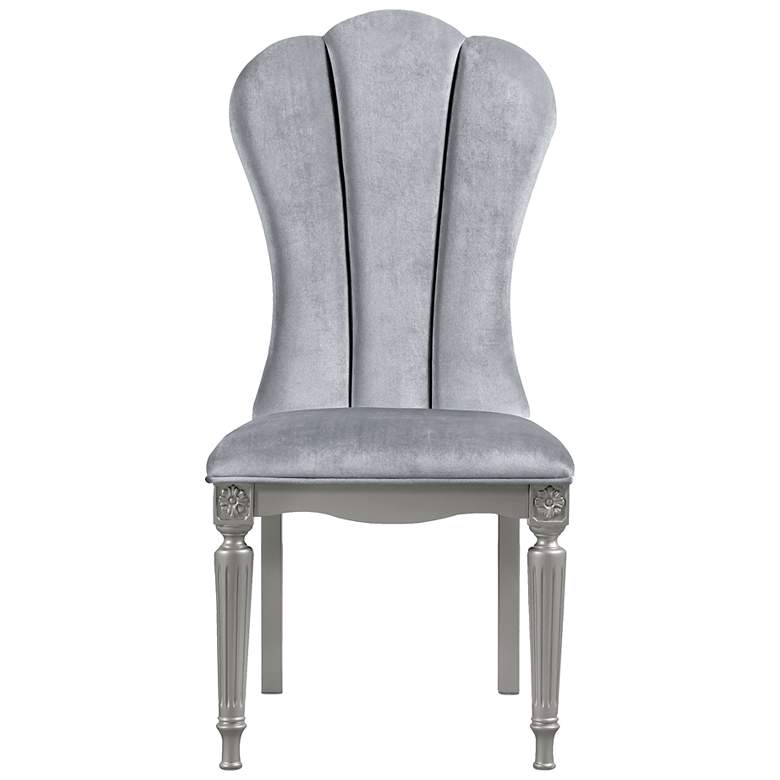 Image 3 Seabliss Glam Silver Velvet Dining Chair Set of 2 more views
