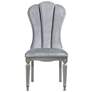 3_Seabliss Glam Silver Velvet Dining Chair Set of 2 more views