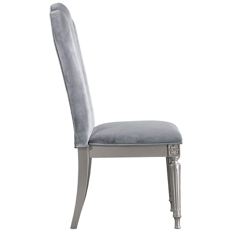 Image 4 Seabliss Glam Silver Velvet Dining Chair Set of 2 more views