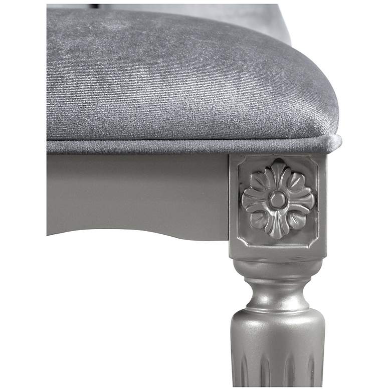 Image 6 Seabliss Glam Silver Velvet Dining Chair Set of 2 more views