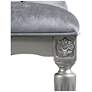 6_Seabliss Glam Silver Velvet Dining Chair Set of 2 more views
