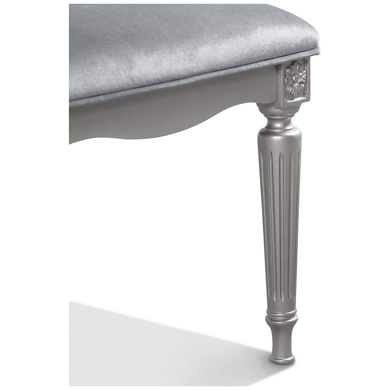 Image 7 Seabliss Glam Silver Velvet Dining Chair Set of 2 more views