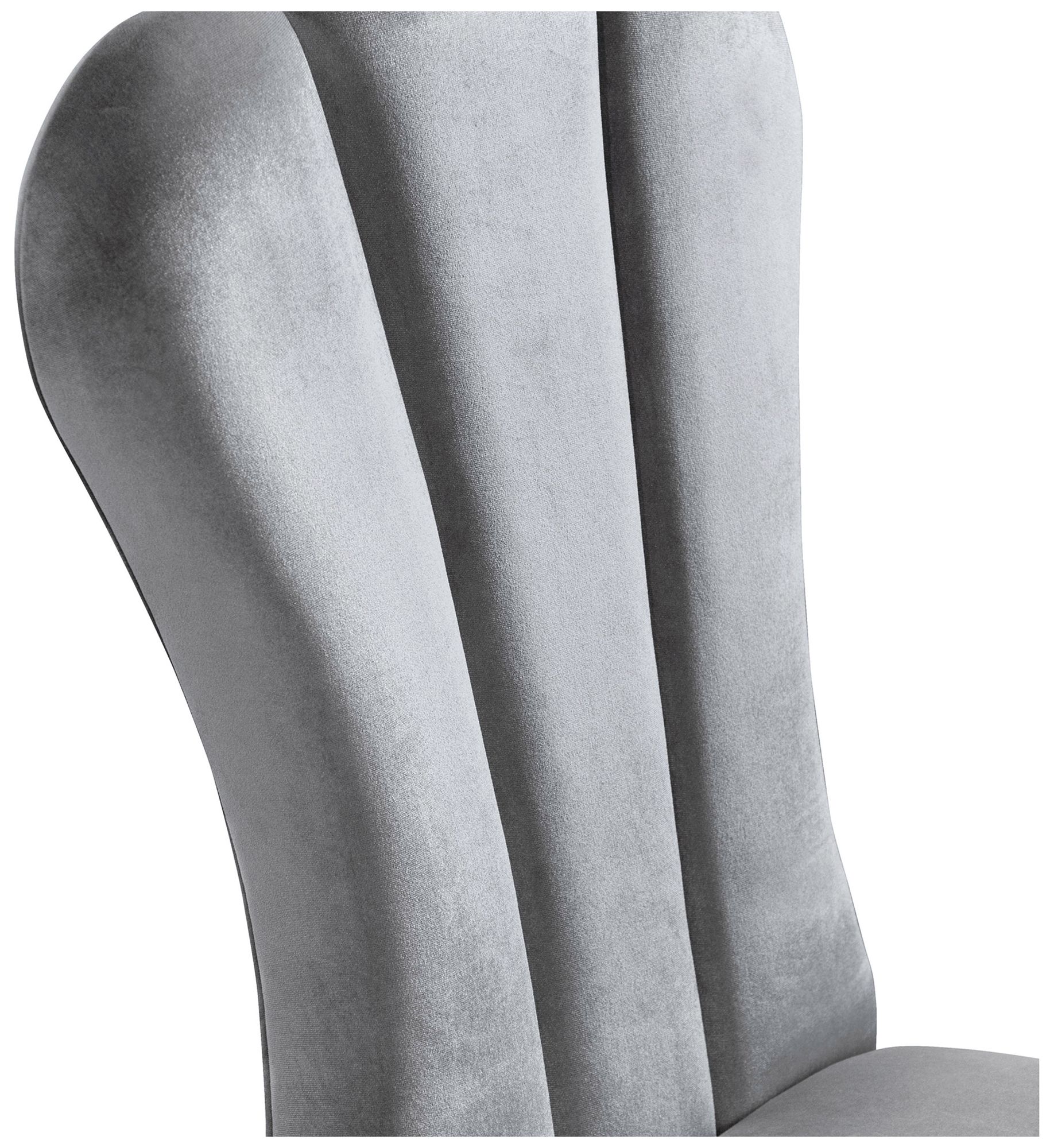 Seabliss Glam Silver Velvet Dining Chair Set of 2