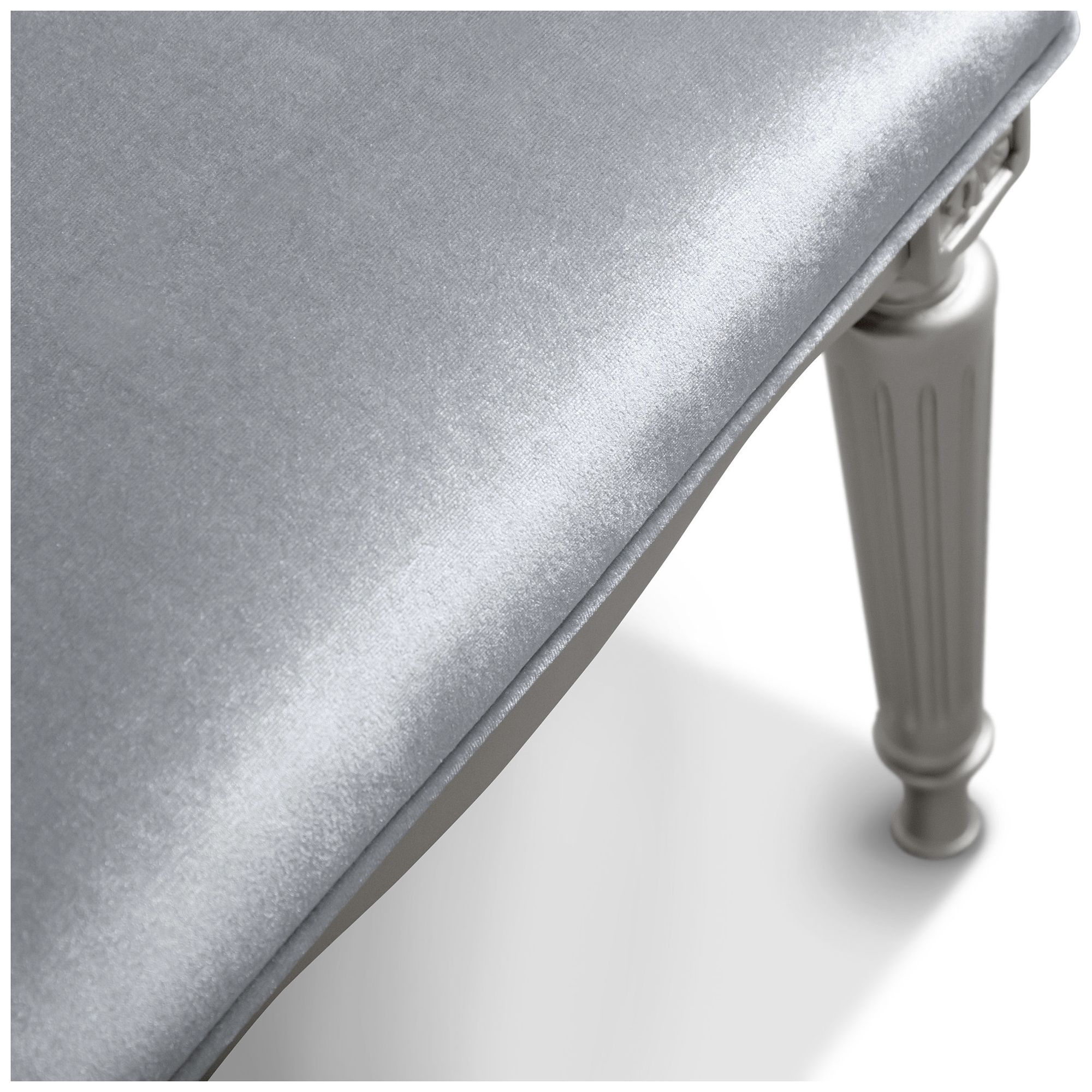 Seabliss Glam Silver Velvet Dining Chair Set of 2