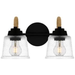 Seabreeze 2-Light Matte Black Bath Light
