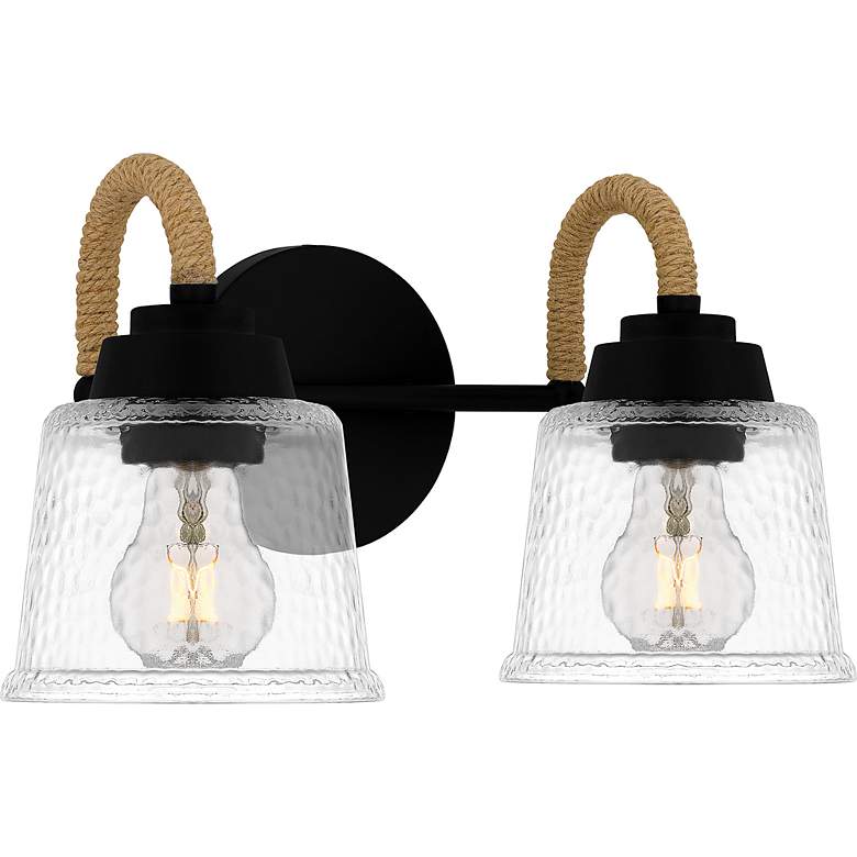 Image 3 Seabreeze 2-Light Matte Black Bath Light more views