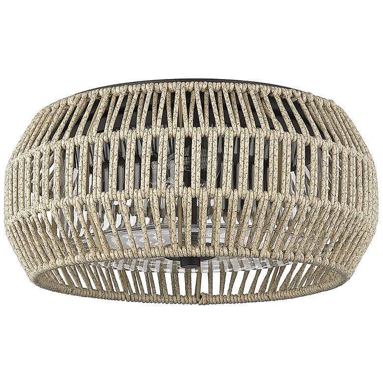 Image 6 Seabrooke 14 1/2"W Natural Black Sands Outdoor Ceiling Light more views