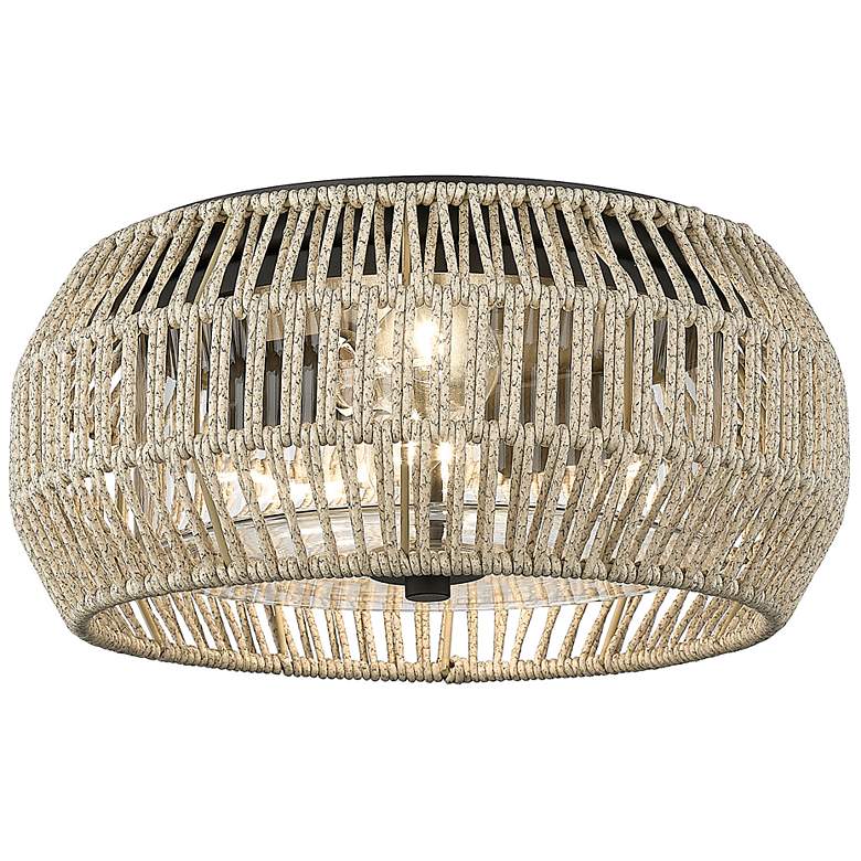 Image 7 Seabrooke 14 1/2"W Natural Black Sands Outdoor Ceiling Light more views