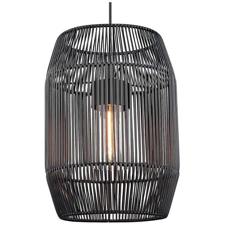 Image 3 Seabrooke 21 1/4" High Natural Black Outdoor Hanging Light