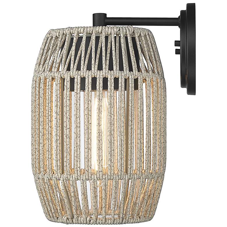 Image 6 Seabrooke Natural Black 1-Light Outdoor Wall Light with Summer Sands more views