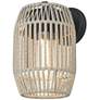Seabrooke Natural Black 1-Light Outdoor Wall Light with Summer Sands in scene